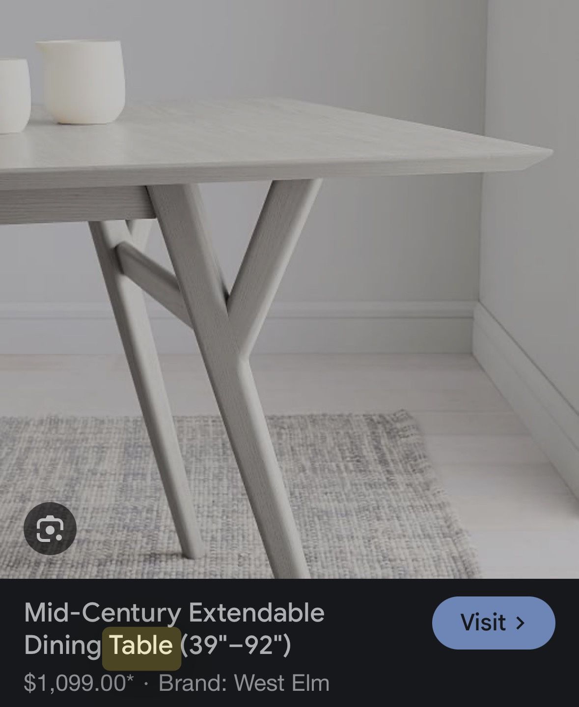 *West Elm Mid Century Dining Table*