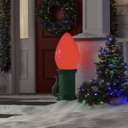 3 ft. Battery Operated LED Jumbo Red Bulb Holiday Yard Decor- PRICE NEGOTIABLE 