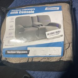 Recliner Slipcover With Console