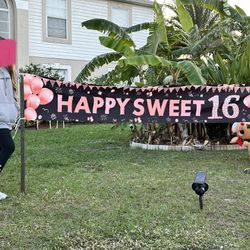 Sweet Sixteen Girl Banners And Yard Sign~$15