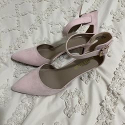 Heels - Dream Pairs Blush Pink Ankle Strap Heels