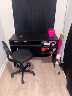 Computer desk and chair