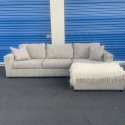 Nice Gray L Shaped Couch 