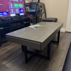 Coffee Table With Side Drawers. Good Condition. 23 X 48 Inches, 17 Inches Tall
