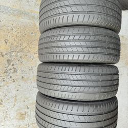 Set Of Four Two 245/45/20 And 275/40/20 Bridgestone Alenza 001 Runflats With 75-90% Left BMW X3 