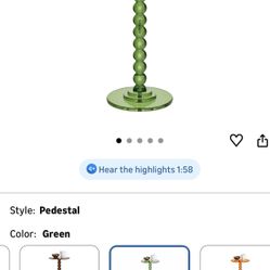 Acrylic Side Table, End Table Round Top with Solid Post.