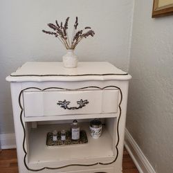 Carved Wood Nightstand