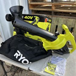 RYOBI TOOL ONLY 40V Vac Attack Cordless Battery Leaf Vacuum/Mulcher Used $85