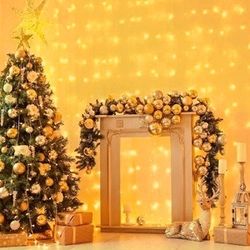 Brand new in pack 320 LED curtain string lights with 8 mode remote and timer.USB powered.
