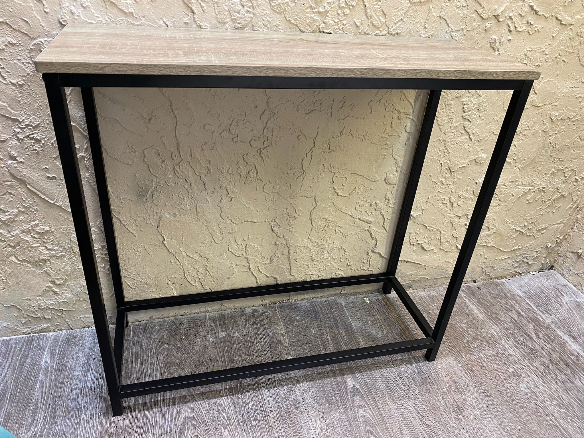 Narrow Wooden Entrance Console Table Metal Frame - Local Delivery for a Fee - See My Items