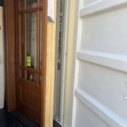 9Lite Wood Door, Exterior, Standard Size