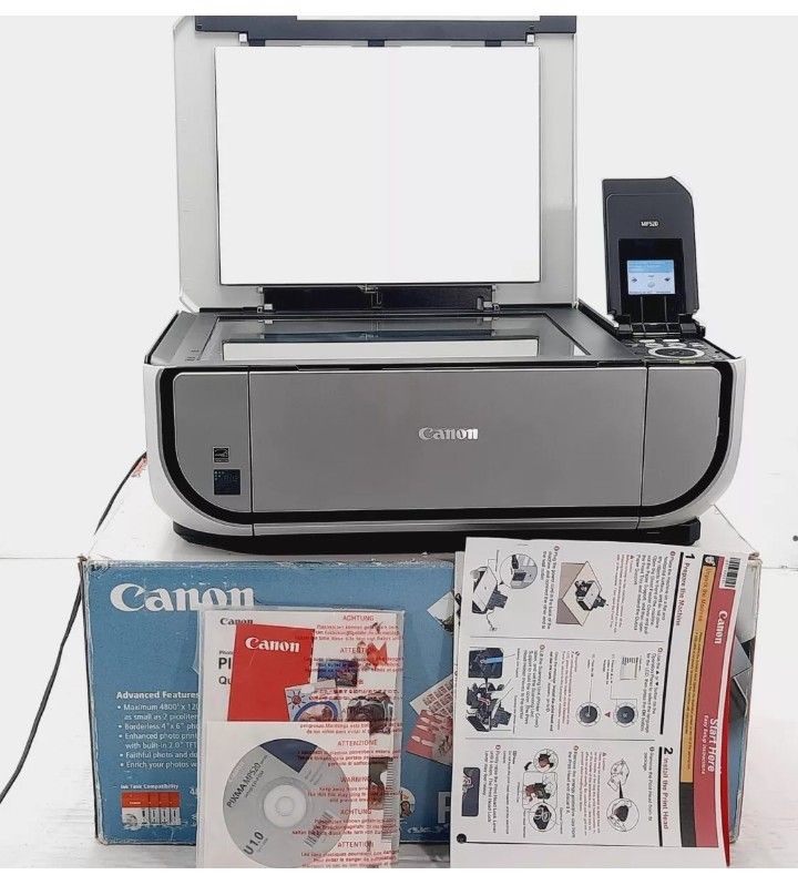 Canon PIXMA MP520 All-In-One Inkjet Printer, Manual, Cd *NEW*