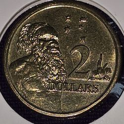 1988 HH Australia 2 Dollar Aboriginal Coin