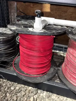 500 FT Spool of Red Electrical Wire- (Partial/Remaining Roll - $80