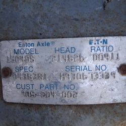 Eaton Axel Rear End Truck/rv