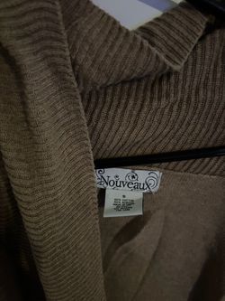 Nouveaux Brown Ribbed Knit Sweater Size S