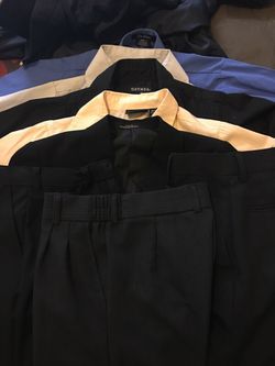 3 pair of Boys Church pants, 4 church shirts and one suit jacket all size 7