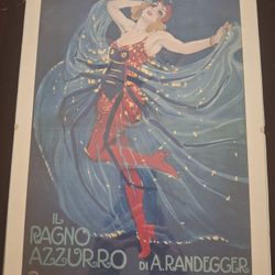 IL RAGNO AZZURO DI A. RANDEGGER POSTER/OPERA
