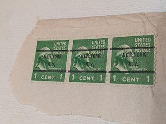 Geroge Washington Green 1 Cent postage stamp