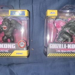 Godzilla X Kong The New Empire Jada Metalfigs Die Cast New set of 2 (GODZILLA and  KONG)
