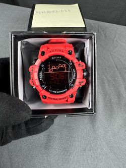 Activa X Invicta Digital Essentials Unisex Watch, 50mm, Red (ACW8082-023)