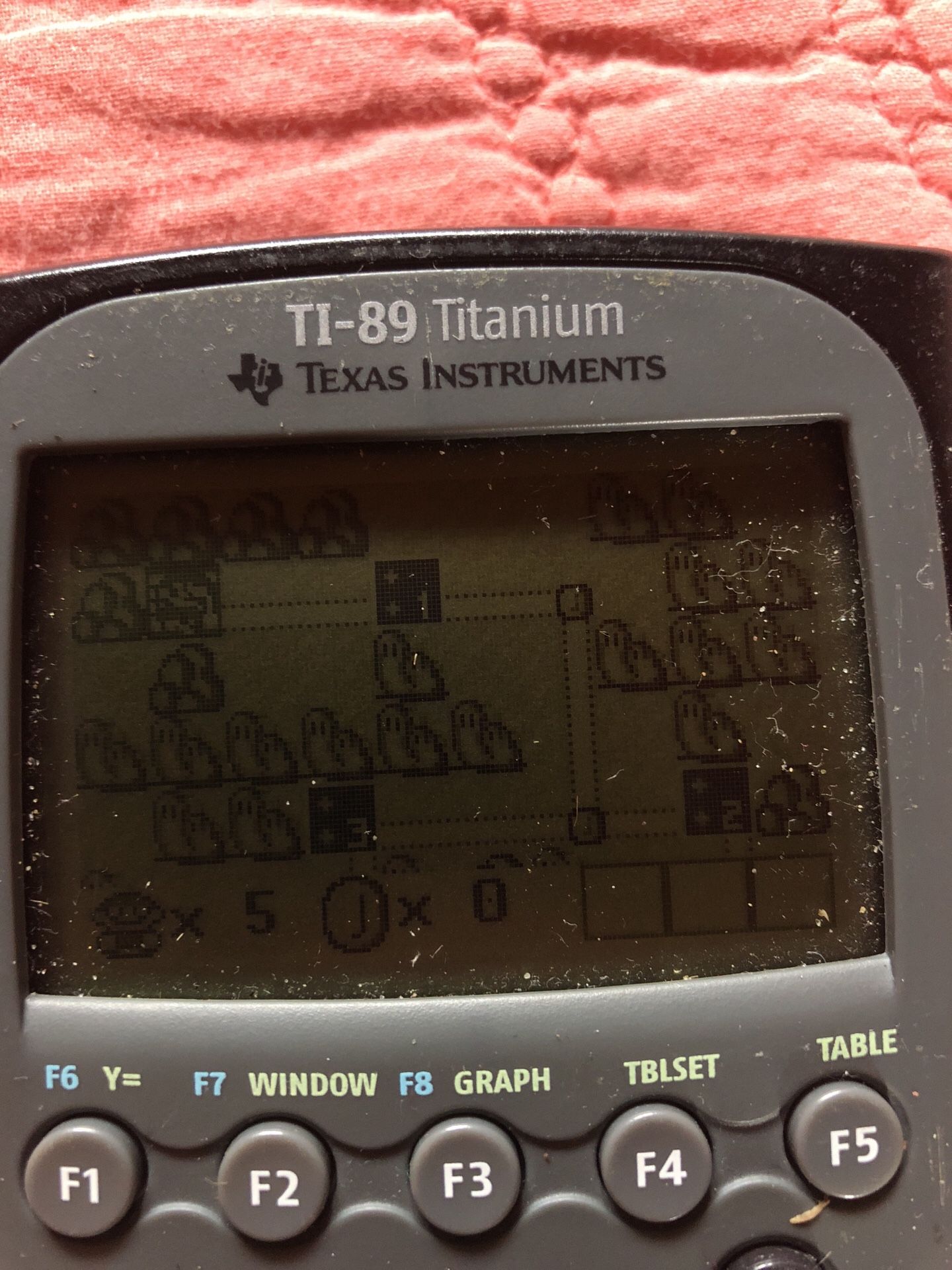 TI 89 calculator with Mario