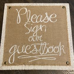 Hobby Lobby “Please Sign Guestbook”Sign