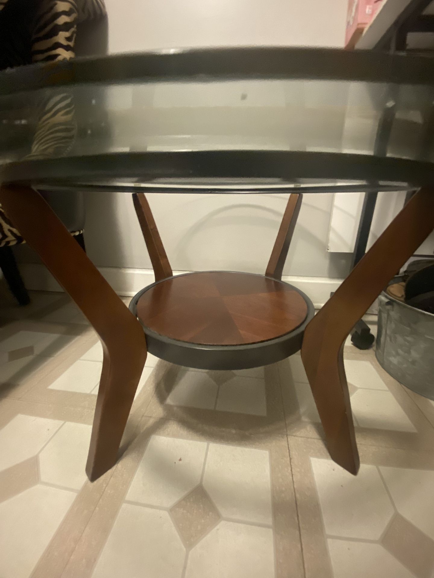 Small Glass Table 34”