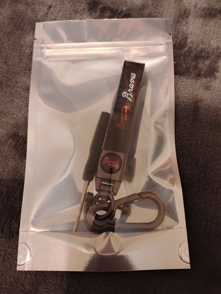 Black Braves Keychain NEW