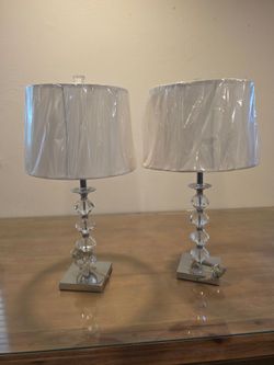 Modern Crystal Table Lamps – Matching Pair – TJ Maxx