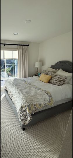 Queen bed and frame