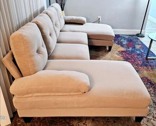 Excellent condition, 3-piece sectional sofa, lightweight, removable covers for washing, smoke and pet free, very clean, delivery available for an extr