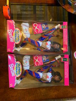 2 vintage 1996 Olympic gymnast barbies