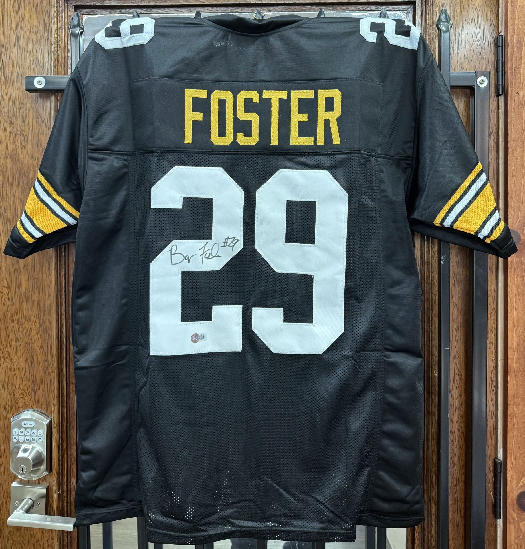 Barry Foster Signed Steelers Jersey Beckett Authenticated