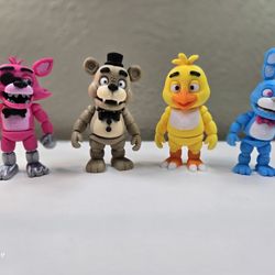 Set of 4 Five Nights at Freddy's Figurines, FNAF 3.15" NEW 
