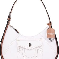 True Religion Crescent Shaped Horseshoe Pocket Hobo Bag