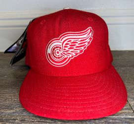 Vintage Detroit Red Wings New Era Fitted Wool Hat 7
