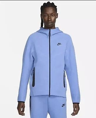 Nike Tech Fleece Windrunner Full Zip Hoodie & Pants Polar Blue Sz L