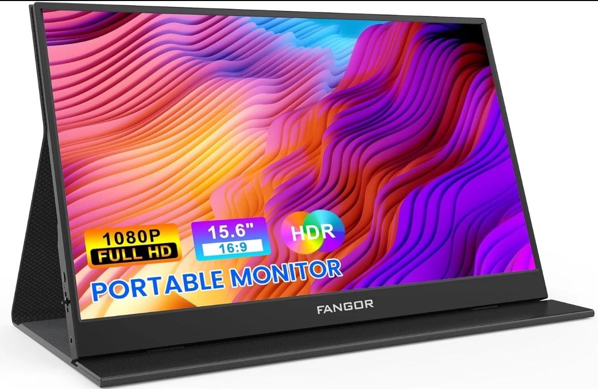 FANGOR Portable Monitor, 15.6" FHD 1080P Travel Monitor for Laptop