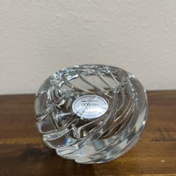 Gorham Crystal Swirl Votive Candle Holder 