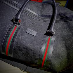 Authentic Gucci Black Duffel Bag 