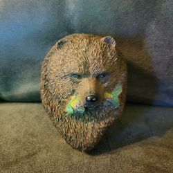 World Wildlife Fund Brown Bear Container # 67130 Papel Giftware Resin Box WWF