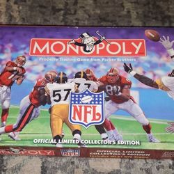 Monopoly NFL Limited Collectors Edition (1998) 100% Complete Very Good Condition
