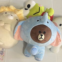 Line Friends And San Rio Plushies 
