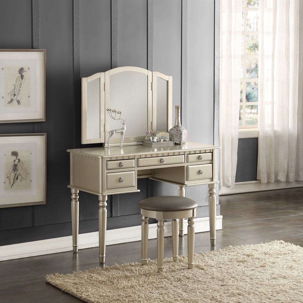 Vanity Dresser Set