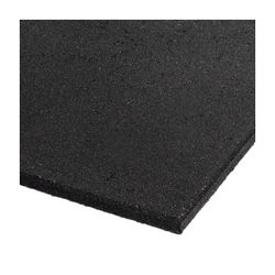 Gym mats - 6 pieces. Black Heavy-Duty Rubber 48" x 72" x 3/4" 