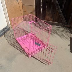 Carlson Pink Wire Dog Crate