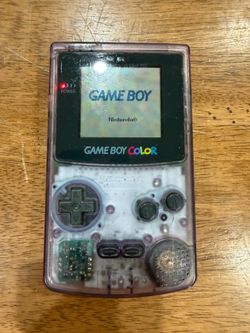 Nintendo Game Boy Color Console Atomic Purple CGB-001- Tested Working