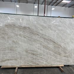 Taj Mahal Countertop Installation & Slab Fabrication