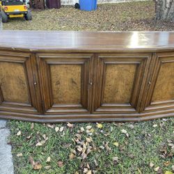 High End MCM Walnut Cradenza Buffet